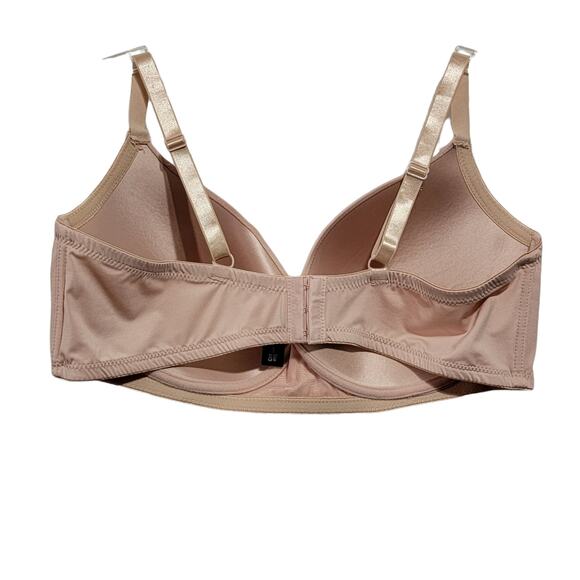 Pure Beauty by René Rofé Womens Nude Wireless Lightly Lined T Shirt Bra Size 44D - Picture 3 of 10